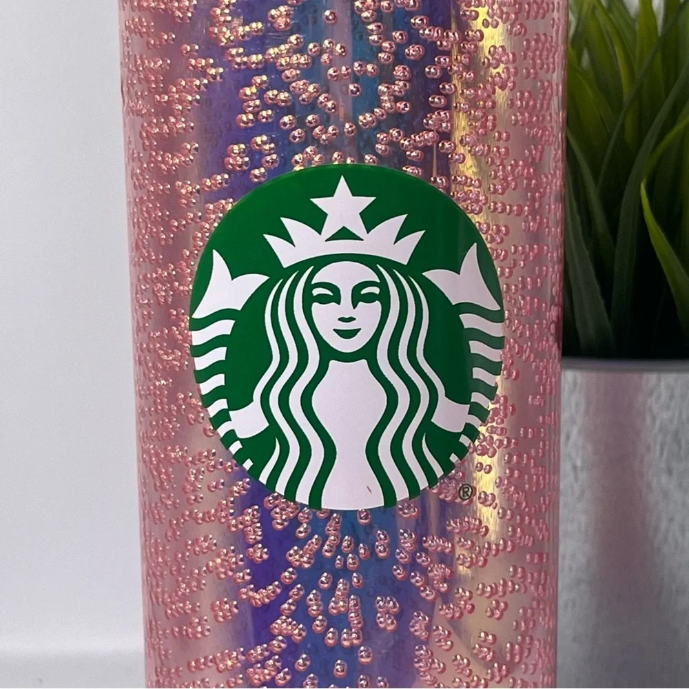 Starbucks Pink Iridescent Champagne Bubbles‎ Tumbler 16 oz